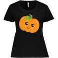 thumbnail image 3 of Inktastic Halloween Pumpkin, Smiling Pumpkin, Trick or Treat Women's Plus Size T-Shirt, 3 of 5