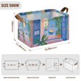 thumbnail image 7 of Yayeee Foldable Storage Basket for Shelves with Handles Waterproof Cloth Bins, Purple Window, 7 of 7