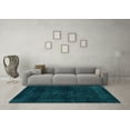 thumbnail image 3 of Ahgly Company Indoor Square Abstract Light Blue Modern Area Rugs, 7' Square, 3 of 4