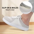 thumbnail image 6 of Mules for Women Wide Slip-on Shoes Comfortable Backless Walking Shoes with Removable Sole, 6 of 8