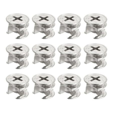 

Uxcell Cam Lock Nut for Furniture 12 Pack 14.6x11.1mm Joint Connector Locking Nuts Furniture Connecting Cam Fittings