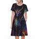 thumbnail image 1 of Easygdp Rainbow Wings Majestic Dragon para Vestido Transpirable de Mujer, Vestido Suelto de Manga Corta con Pliegues y Bolsillos para el Verano, 1 of 6