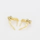 thumbnail image 5 of Aretes Hoja Flor Swarovski Flor Topacio Fuego Oro 14K Lam dorado Unitalla, 5 of 7