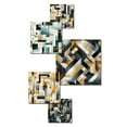 thumbnail image 3 of Designart "Modern Metropolis In Grey And Black" Geometric Wall Art Set Of 5 - Green Modern Living Room Metal Art Set, 3 of 6