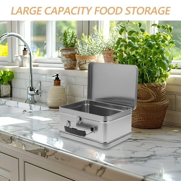 MIPCASE Spacious Retro Metal Lunch Box with Lid Handle Leakproof Design for Storage Needs