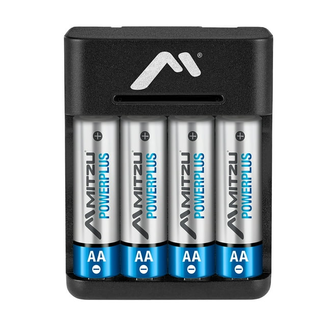 Kit de Cargador con 4 Baterías 'AA' Mitzu MC-214