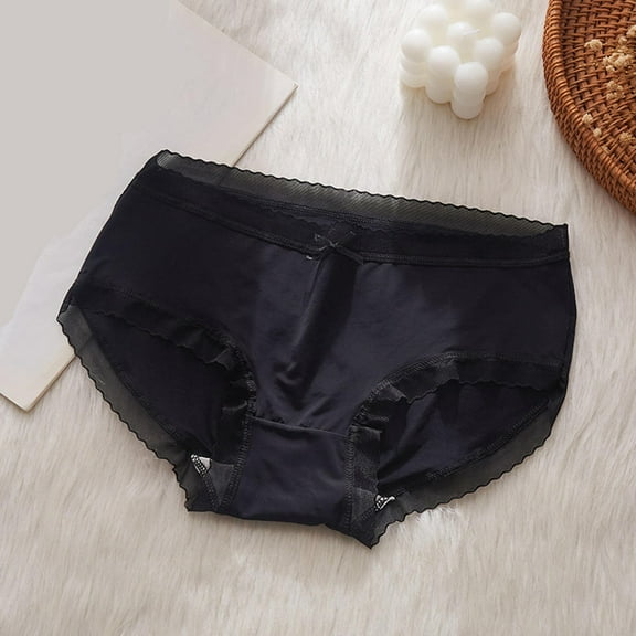 Sunvit-Panties Juniors Womens Cotton Panties - Mid-Rise, Size M Black, Comfortable Breathable Skin-Friendly for All-Day Daily Wear (1 Piece)