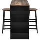 thumbnail image 5 of Juego de Mesa de Bar Costway 3 piezas con 2 Taburetes de Bar Mesa de Comedor de Madera con Estante Lateral de 3 Niveles, 5 of 5