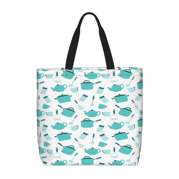 Easygdp Utensiles Bolsa Tote para Mujer, Bolso de Hombro para Trabajo, Playa, Viajes, Compras y Supermercado