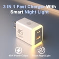 thumbnail image 2 of Bloque de carga Zspeed USB C GaN de 45 W con doble puerto para iPhone, 2 of 7