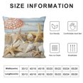 thumbnail image 6 of Acheng Sandy Beach Throw Pillow Case Starfish Shell Tropical Ocean Sea Waves Exotic Holiday Pillow Covers Decorative Pillow Cover,2 Pcs White, 6 of 6