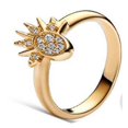 thumbnail image 3 of Anillo De Sol Estrella Y Oro Azul Brillante Celestial Chapado En Plata DIY Joyería Accesorios De Pareja Regalos, 3 of 4