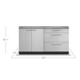 thumbnail image 2 of NewAge Products Outdoor Kitchen 3 Piece Cabinet Set in Stainless Steel with Countertops, 2 of 10