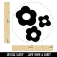thumbnail image 2 of Flower Trio Self-Inking Rubber Stamp Ink Stamper - Pink Ink - Mini 1/2 Inch, 2 of 7