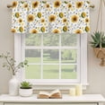 thumbnail image 2 of 2 Pack Valances for Window, Sunflower Short Curtains for Kitchen Bedroom Living Room, Summer Botanical Farmhouse Floral Elegant Rod Pocket Small Window Treatment Valance Drapes 60 x 18 Inch, 2 of 8