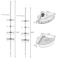 thumbnail image 4 of Costway 4-Tier Tension Douche Coin Caddy Réglable Salle de Bain Étagère 304 en Acier Inoxydable, 4 of 10