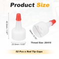 thumbnail image 2 of Uxcell 52Pcs 20/410 Tapas de Botellas Exprimibles de Punta Roja, 2 of 6