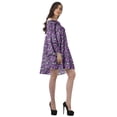 thumbnail image 2 of Moomaya Purple Womens Off Shoulder Summer Beach Dress Cotton Vacation Dress With Bell Sleeves - L, 2 of 7