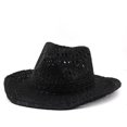 thumbnail image 2 of Ladies Hand‑Knitted Hollow‑Out Sun Hat Western‑Style Wide Brim Fisherman Hat for Travel Seaside Holiday, 2 of 3