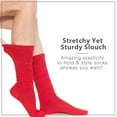 thumbnail image 4 of Basico Lightweight Slouchy socks for women | Red Slouch Socks for Girls | Scrunch Socks | (3PK, Shoe Size 5-9 1/2), 4 of 6