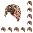 thumbnail image 2 of Qarigey Knot Turban Estampado floral Hijab Beanie Bohemian Caps Styling Bonnet Type1 NO1, 2 of 6