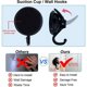 thumbnail image 5 of Rawiri Ganchos para batas de baño, paquete de 6 ganchos con ventosa negros, paquete de 6 ganchos de ducha con ventosa resistentes para ventana, vidrio, cocina, baño, reutilizables, sin perforaciones, 5 of 5