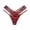 Wine, variant on Low Rise Thong for Women, Hollow Out Ice Silk Panties, Breathable Mesh Strappy Briefs for Daily Wear, Lightweight Stretchy Lingerie with Bow Detail for Summer Comfort, 1-Pack