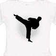 thumbnail image 4 of Inktastic Karate Martial Arts Silhouette Sports Boys Long Sleeve Baby Bodysuit, 4 of 5