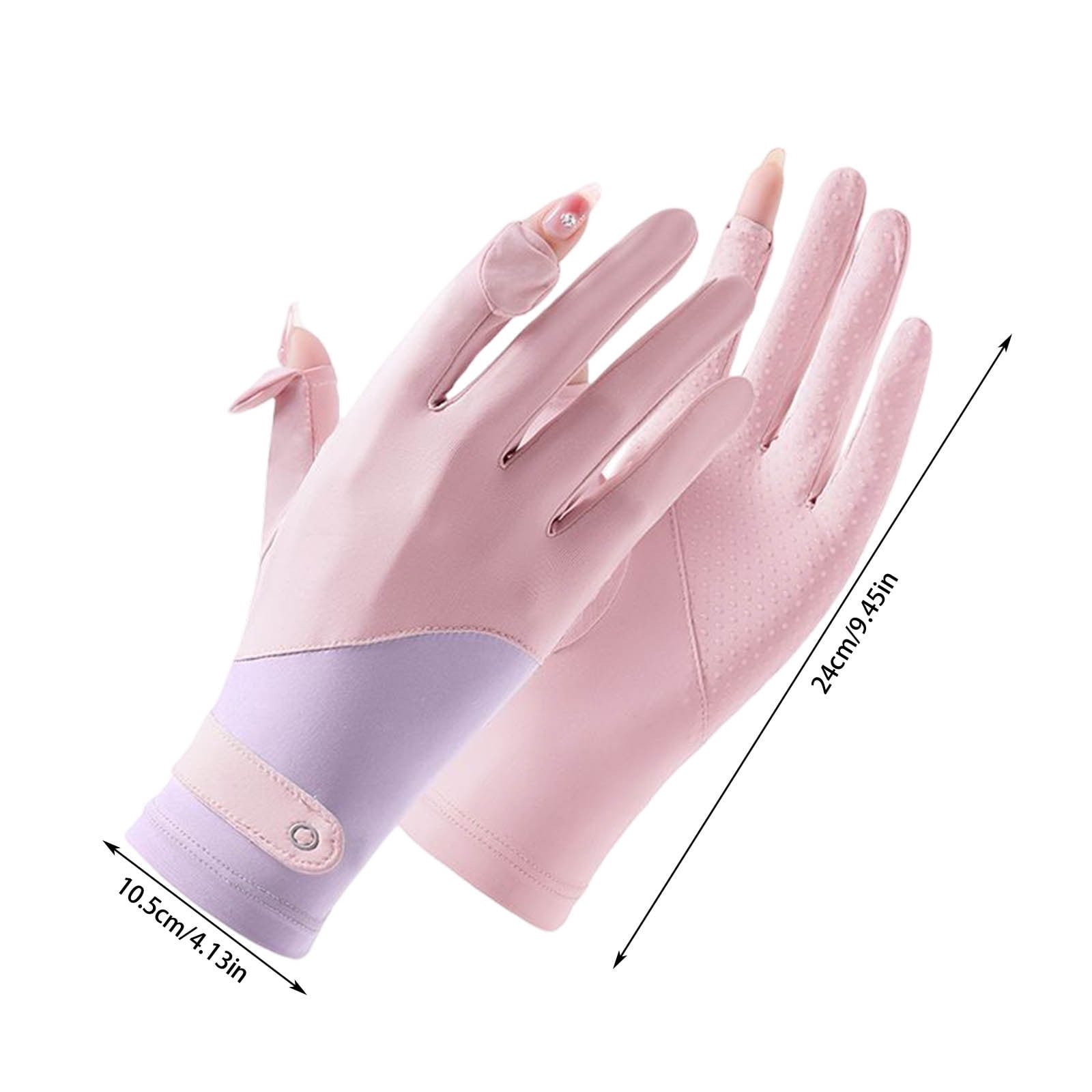 UV Protection Full Finger Cycling Gloves For Women – UPF 50+, Touchscreen Tips, Reflective Strips