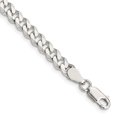 thumbnail image 1 of 925 Sterling Silver 6mm Curb Chain Bracelet Beveled, 1 of 6