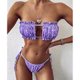 thumbnail image 1 of Sexy Bikini 2023 plisado Bandeau traje de baño femenino traje de baño mujeres Mini Tanga Bikini conjunto bañista natación ropa de playa para traje de baño Tan Jianjun unisex, 1 of 2