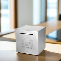 Worgeous Savings Bank for Adults Piggy Bank Silver 1Pack