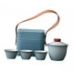 thumbnail image 3 of Juego de té portátil de viaje, tetera de cerámica, tazas de té de porcelana con estuche de transporte. Conjunto B, 3 of 9