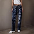 thumbnail image 6 of WTOBBY Women's Casual Print Jeans, Sporty Jeans Style Pants with a Comfortable and Relaxed Fit, Ideal for Leisure Activities and Everyday Wear,Gray 2XL, 6 of 8