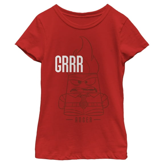 Girl's Inside Out Grrr Anger Graphic T-Shirt