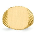 thumbnail image 4 of Solid 14k Yellow Gold 18.0x16.5mm Open Back Men's Engravable Monogram Signet Ring Band Size 11.5, 4 of 6