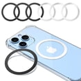 thumbnail image 1 of KALAPOP Magnetic Wireless Charging Magsafe Ring-6 PCS,Ultra-Thin(0.4mm) Magsafe Sticker, Compatible with iPhone 16/15/14/13 Series,Samsung Galaxy,Google Pixel Series,Magsafe Accessories-3Black&3Silver, 1 of 5