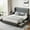 Gray, variant on SEEDAY Upholstered Queen Size Platform Bed Frame with 4 Storage Drawers and Wooden Slats,Dark Gray