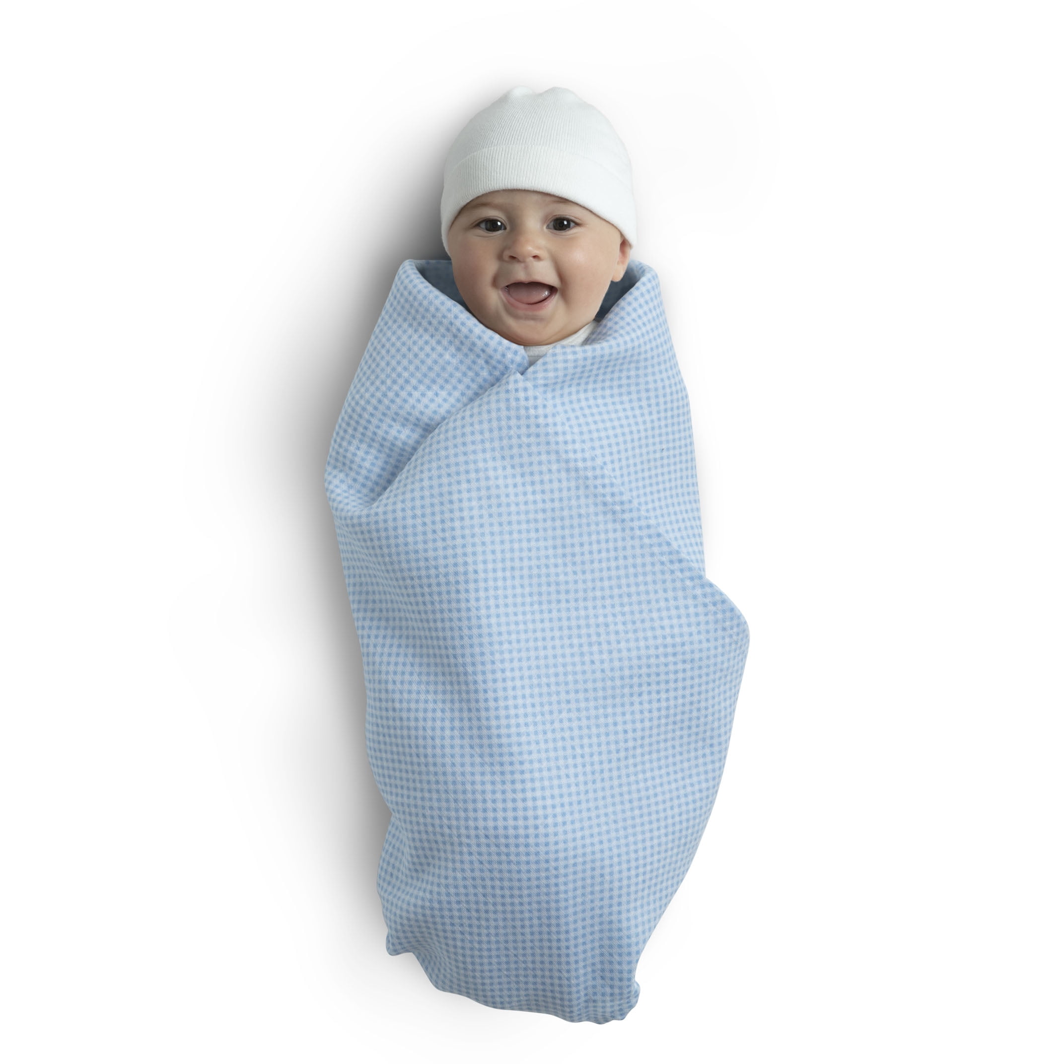Delta Children 100% Cotton Muslin Baby Receiving Blankets for Girls and Boys – 47x47 Inches (Pack of 4), Blue Botanicals
