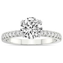 4 Carat IGI Certified Round Shape Lab Grown Diamond Engagement Ring | 14K White Gold |Serena Eternity Diamond Ring | FG-VS1-VS2 Quality Friendly Diamonds