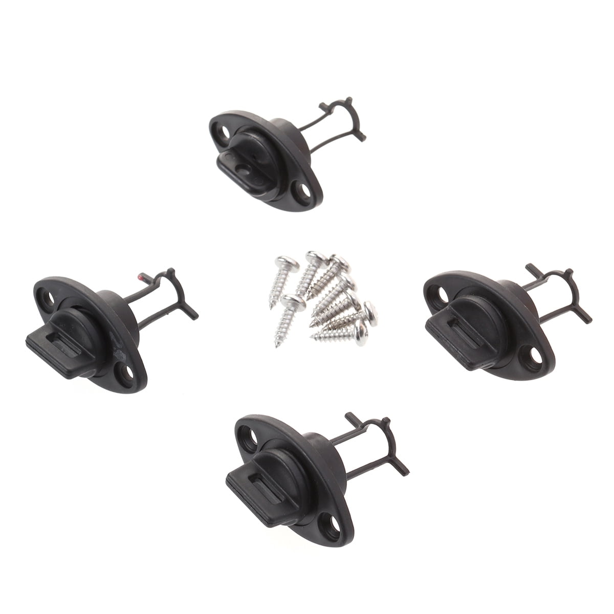 8 Pcs Marine Drain Plug Boat Drain Plug Kit Kayak Dinghy Bungs Black