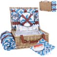 thumbnail image 1 of Cesta de picnic Neti Neti de mimbre para 4 personas con hielera y manta, 1 of 7