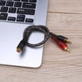 thumbnail image 4 of 1 cable de audio de 27 cm RCA hembra a 2 RCA macho divisor para sistema de coche 1 pieza, 4 of 9