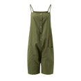 thumbnail image 4 of HBFAGFB Combinaison Mode Femme Sans Manches Boutonnée Short Grand avec Poches Vert Taille g, 4 of 5