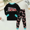thumbnail image 2 of Gubotare Little Boys Pajamas 2 Pieces Long Set Cotton Sleepwear Kids Excavator Pjs Toddler Winter Clothes Jammies Size 2-7T Black,Size 2-3 Years, 2 of 6