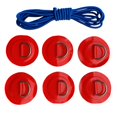 thumbnail image 4 of Almohadilla D de material acero inoxidable resistente de 6 unidades, de PVC en cable de choque para bote inflable de PVC, bote, bote, rojo DYNWAVEMX Parche de anillo en D para kayak, 4 of 8