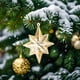 thumbnail image 5 of Adorno de Estrella Dorada Brillante de Cinco Puntas | Colgante Acrílico para Árbol de Navidad con Gemas Sintéticas | Decoración Navideña Multicolor de Plástico para Árbol y Fiestas, 5 of 7