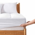 thumbnail image 3 of Peace Nest PCM Cool Touch Cooling White Mattress Pad & Protector with Elastic Deep Pocket Full - Mattress Pad Diamond, 3 of 4