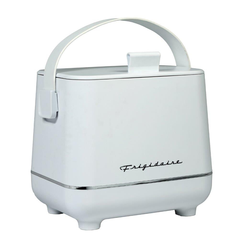Frigidaire Portable 6-Can Insulated Mini Fridge Cooler, White, 0.14 cu. ft