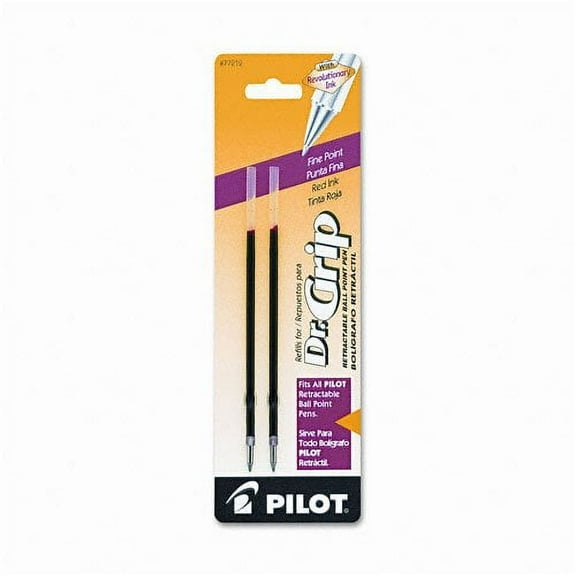 Pilot : Refill, Better/EasyTouch/Dr Grip/GX300 Retract Ballpoint, Fine Tip, Red, 2/Pack -:- Sold as 2 Packs of - 2 - / - Total of 4 Each